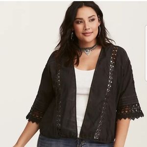 Lace Inset Beaded Jacket